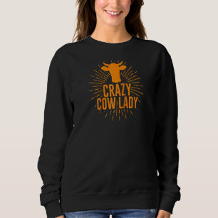 Sudadera Crazy Crazy Cow Lady Vaca Para Chicas Mujeres Vaqu