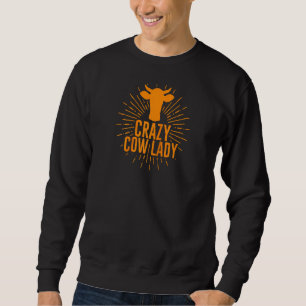 Sudadera Crazy Crazy Cow Lady Vaca Para Chicas Mujeres Vaqu