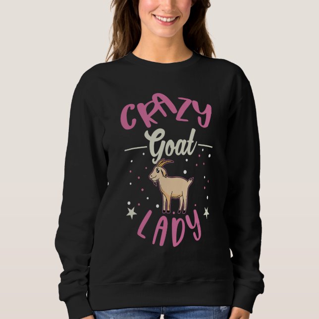 Sudadera Crazy Goat lady Goat Farmer Mom Goatherd (Anverso)