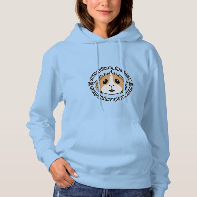 Sudadera Crazy Guinea Cerdo Mujer Hoodie Sweatshirt (Anverso)