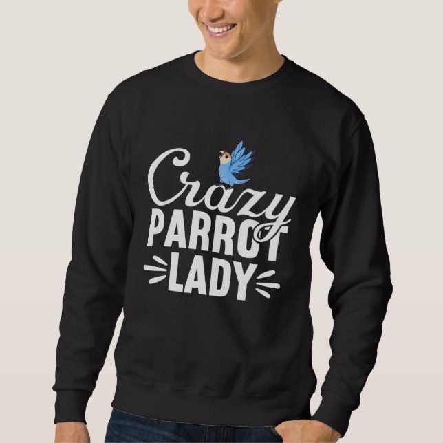 Sudadera Crazy Parrot Lady Peach faced Blue Lovebird (Anverso)