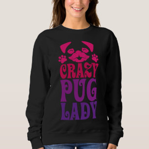Sudadera Crazy Pug Lady Pink Classic T-Shirt 287