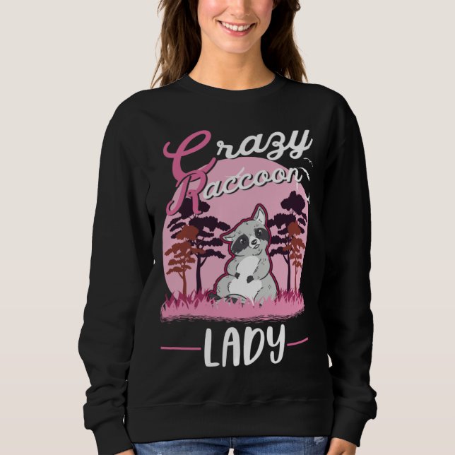 Sudadera Crazy Raccoon lady Raccoon Girl (Anverso)