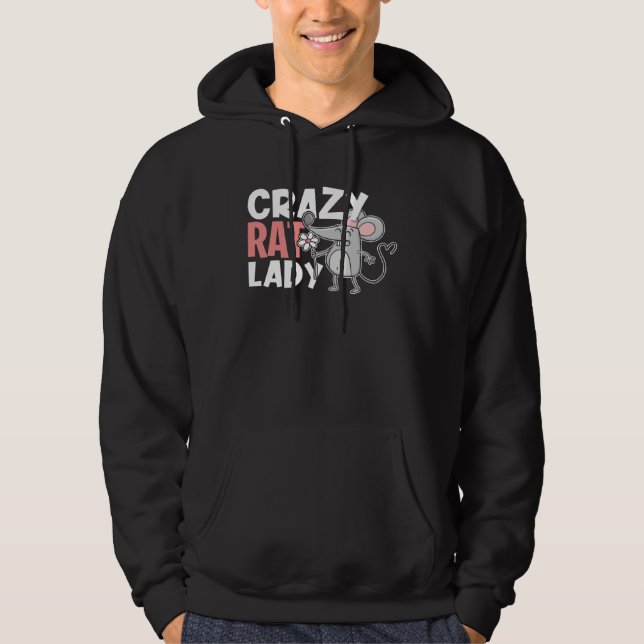 Sudadera Crazy Rat Lady   Cute  For Pet Rat Owner (Anverso)