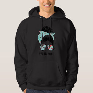 Sudadera Crazy Skull Barber Barbabarros Pole Scissors Clip