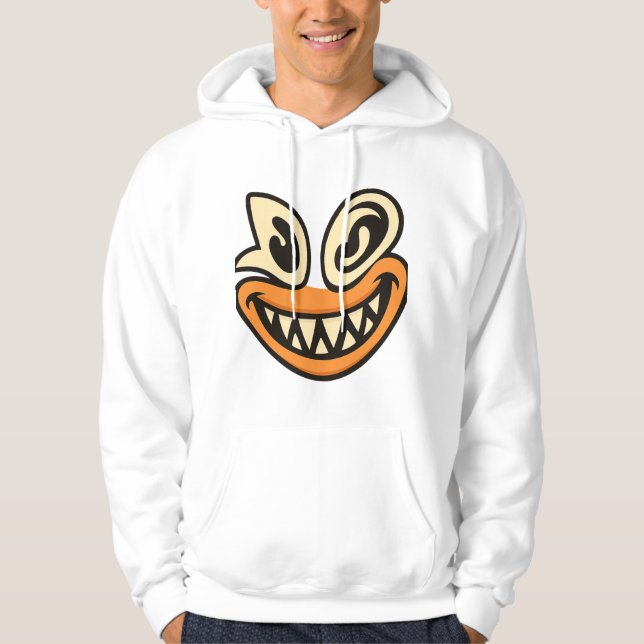 Sudadera Crazy Wide-Smile Face – Unique Bold Graphic Tee (Anverso)