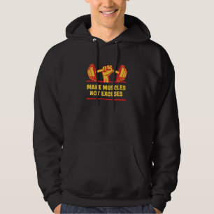 Sudadera Crea Músculos No Excusas Frase Motivacional de Ent