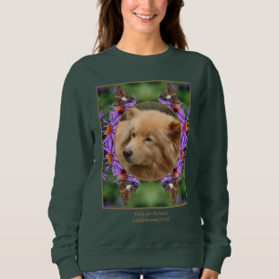 Sudadera Crea tu propio marco de flor astro de mariposa fot