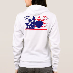 Sudadera Crea tu propio rojo blanco y azul