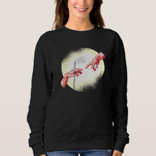 Sudadera Creación De Adam Con Golf Club Golf Ball Golfer