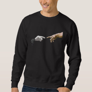 Sudadera Creación del brazo robótico de Adán por Michelange