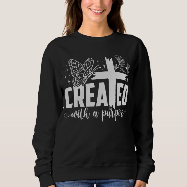 Sudadera Creado con un propósito (Anverso)