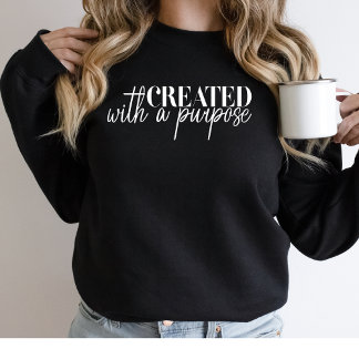 Sudadera Creado con un propósito religioso cristiano