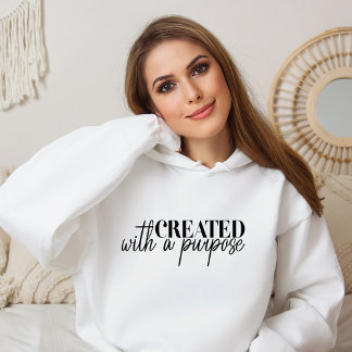 Sudadera Creado con un propósito religioso cristiano Hoodie