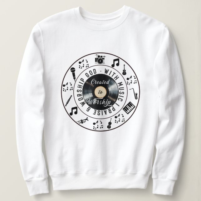 Sudadera Creado para Adorar (Anverso del diseño)