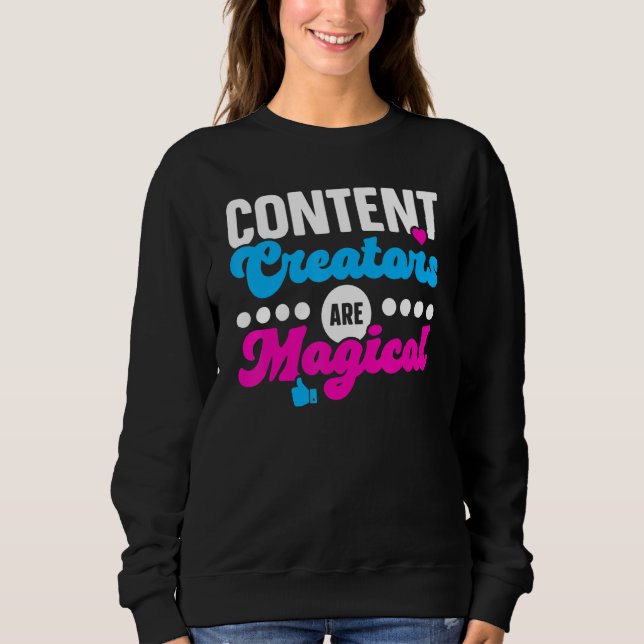 Sudadera Creadores de Contenido Son Influencers Mágicos de  (Anverso)