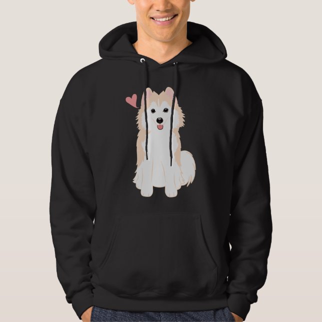Sudadera Cream Love Pomsky Pomeranian Husky (Anverso)