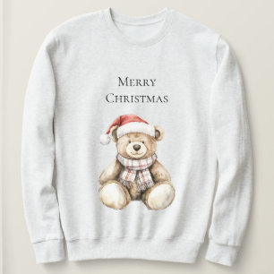 Sudadera Cream Plaid Navidades Teddy Bear