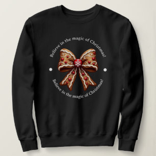 Sudadera ¡Crean en la magia de los Navidades! Elegante Bow