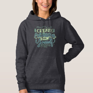 Sudadera crear aventuras tipo tipografía vintage