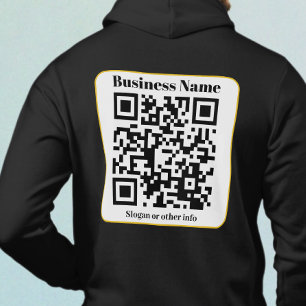 Sudadera Crear su propio código QR Borde dorado blanco ne