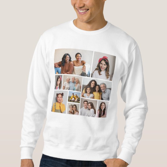 Sudadera Crear su propio Collage de fotos de 10 (Anverso)