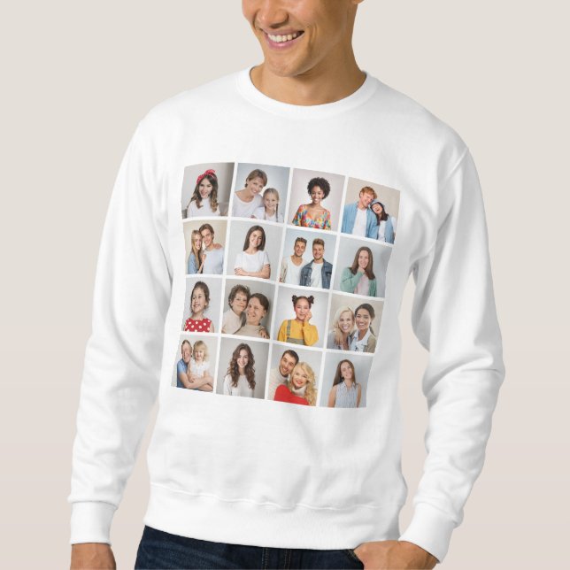 Sudadera Crear su propio Collage de fotos de 16 (Anverso)