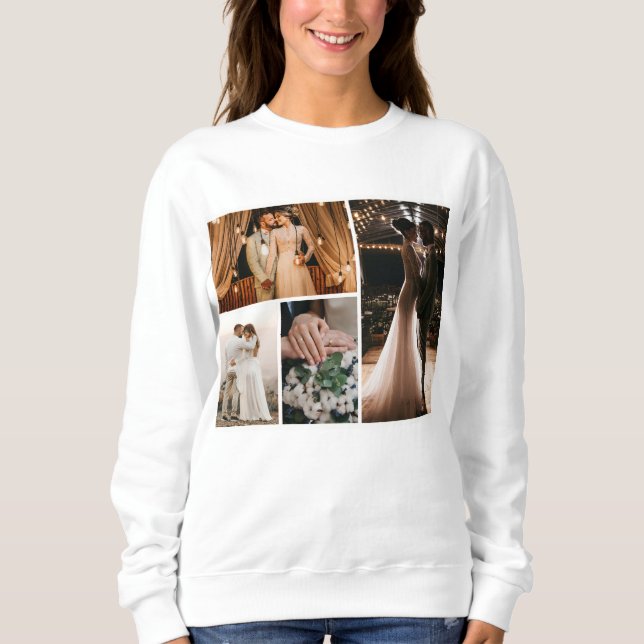 Sudadera Crear su propio Collage de fotos de 4 (Anverso)