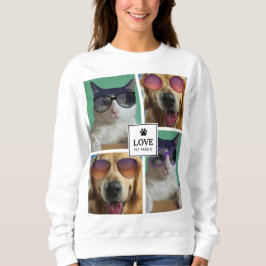 Sudadera Crear su propio Collage de fotos de 4 Mascotas