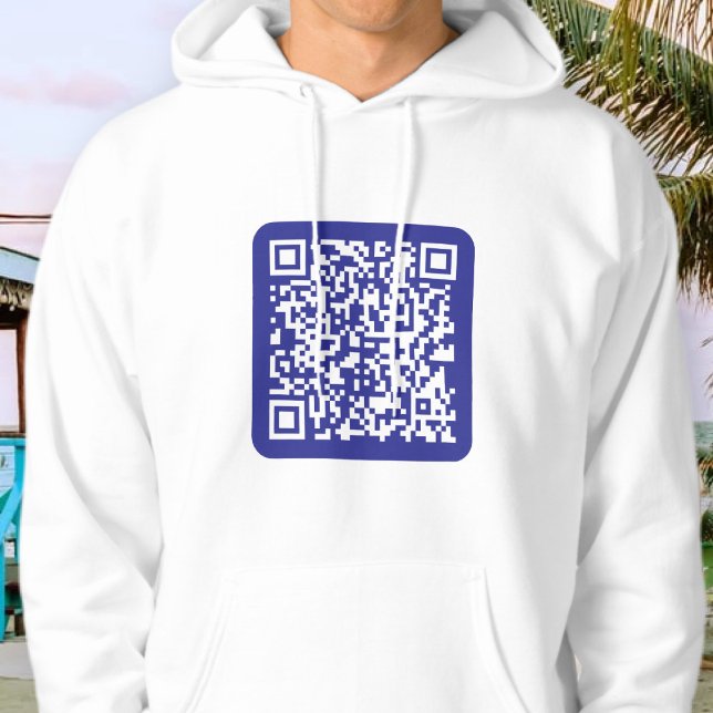 Sudadera Crear un código QR escaneado | Azul oscuro editabl (Subido por el creador)