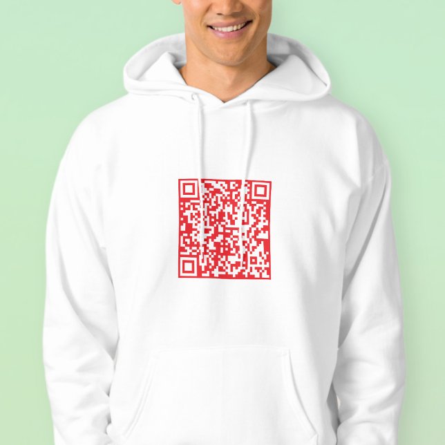 Sudadera Crear un código QR rojo escaneable (editable) (Subido por el creador)