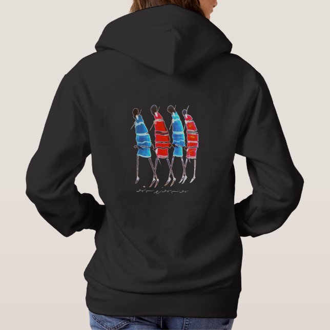 Sudadera create your own: Happy People Maasai Warriors Walk (Reverso)