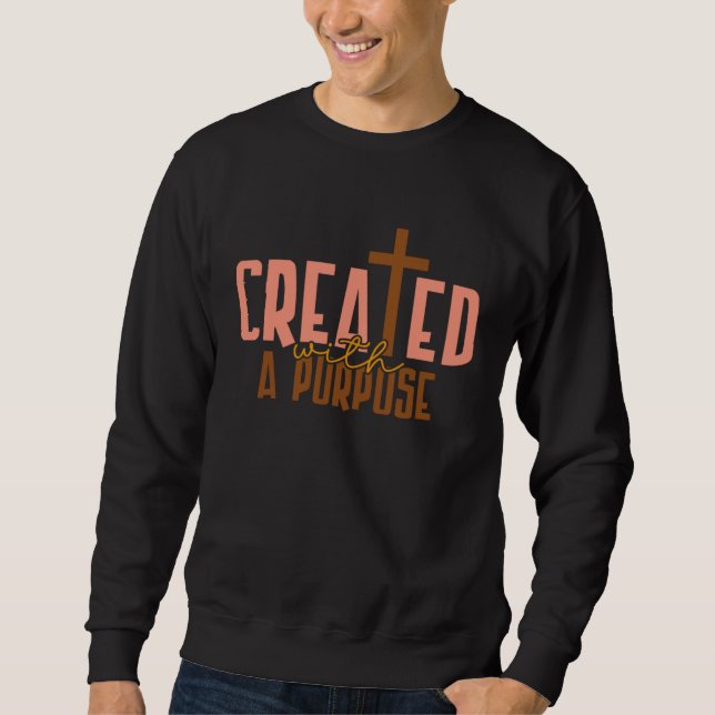 Sudadera Created With A Purpose Happy Easter Day 2023 Chris (Anverso)