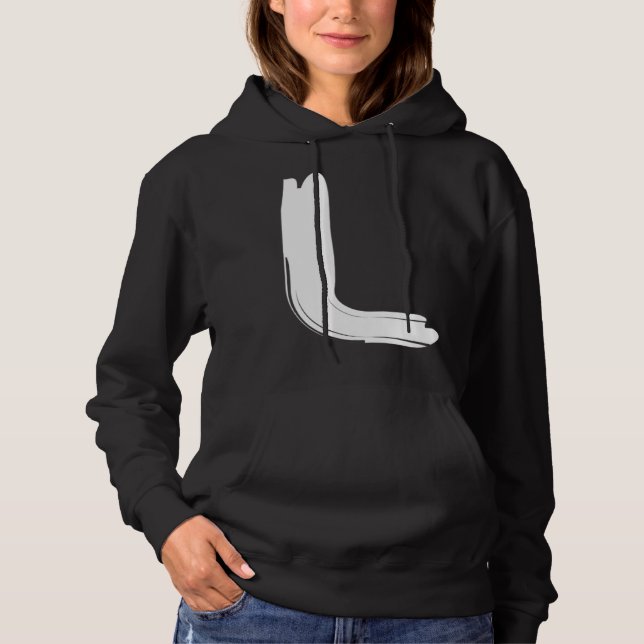 Sudadera Creative Bold White Letter L  Alphabet Marker (Anverso)
