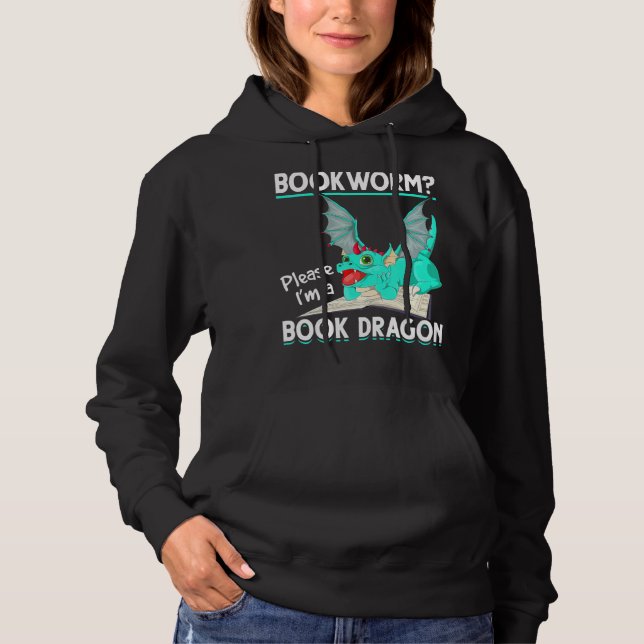 Sudadera Creatura mítica leyendo libro de gusanos (Anverso)