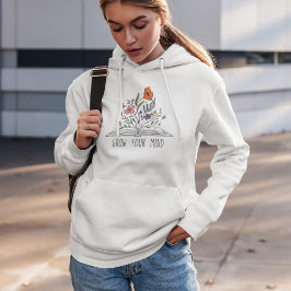 Sudadera Crece tu mente Boho Wildflower y libro