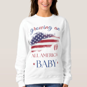 Sudadera Creciendo un bebé totalmente americano el 4 de jul