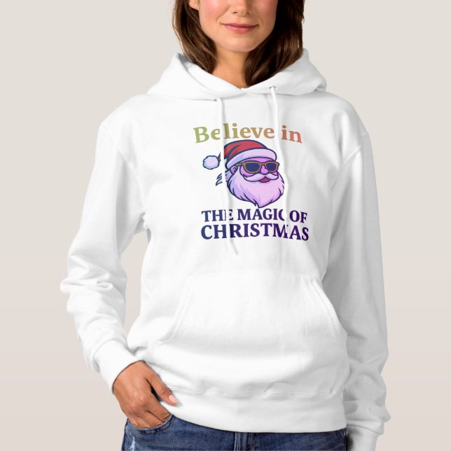Sudadera Cree en la Magia de la Navidad Unisex Pullover  (Anverso)