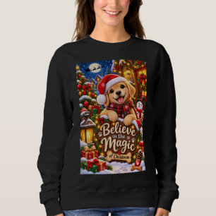 Sudadera Cree en la Magia de la Navidad – Vintage Acogedor
