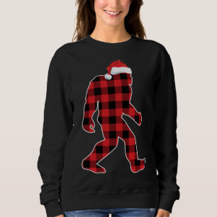 Sudadera Cree en los Navidades de la Red Plaid Bigfoot Sasq