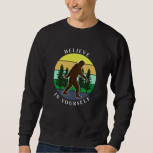 Sudadera Cree en ti mismo Gran Bigfoot puesta de sol vint