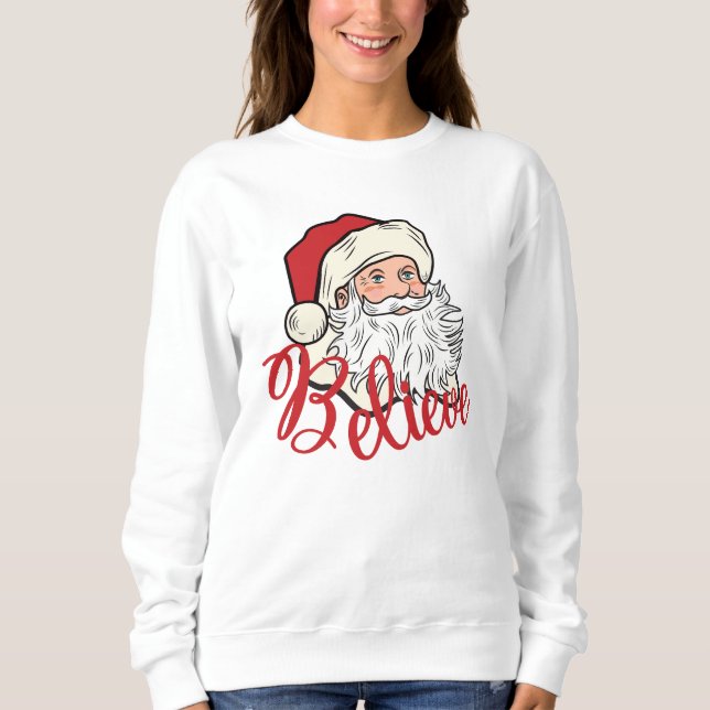 Sudadera Cree, Santa, Navidades Sweater, Navidades Gift, (Anverso)