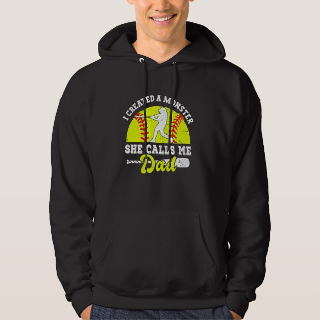 Sudadera Creé Un Monstruo Que Me Llama Papá Orgulloso Softb (Anverso)