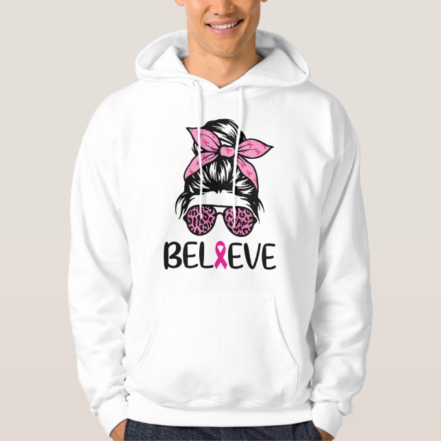 Sudadera Creee Moño Desordenado Cinta de Leopardo Cáncer de (Anverso)
