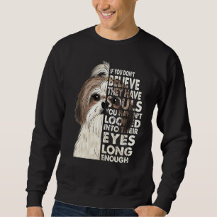 Sudadera Creen Que Tienen Almas Vintage Shih Tzu Face Dog