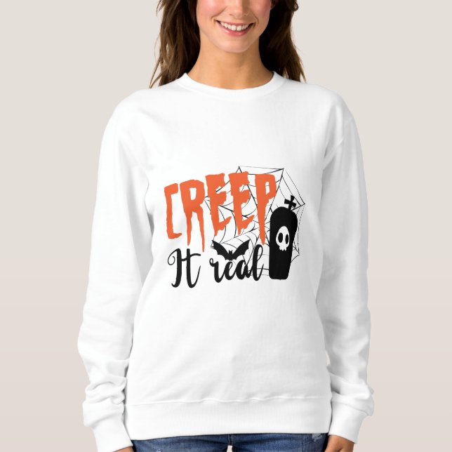 Sudadera Creep It Real Funny Halloween Spookie (Anverso)