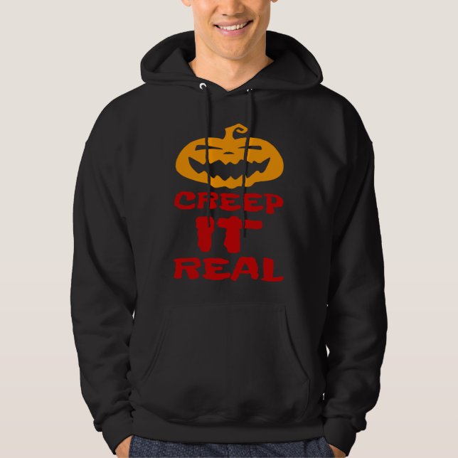 Sudadera Creep It Real Pumpkin Scary Haunted Halloween Tric (Anverso)