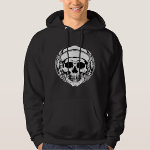 Sudadera Creepe DJ Skull Cap Disk Jockey Techno Rapper Musi