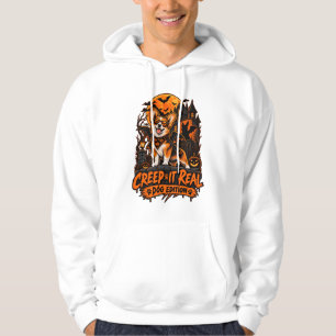 Sudadera Creeperlo Real Corgi Halloween Perro Divertido Gaf