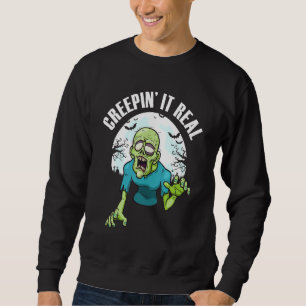 Sudadera Creepin' es realmente espeluznante asusta dulce Ha